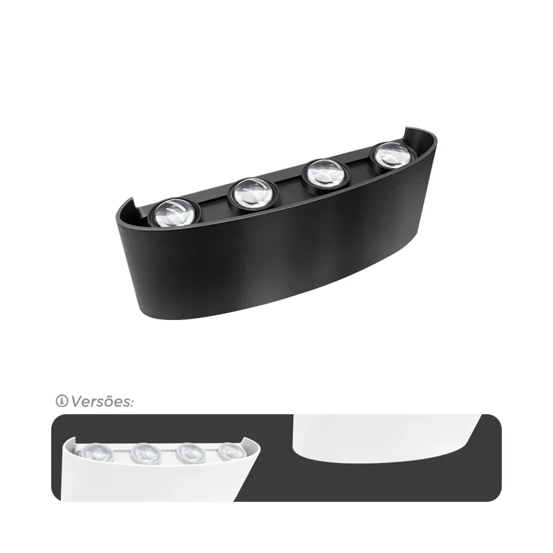 Arandela Lentille Quatre | 8W | IP65 | AUTOVOLT
