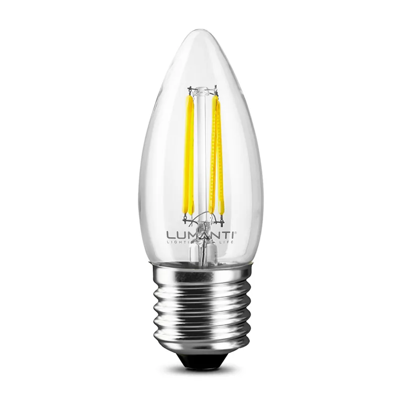 Lâmpada Clear LED Filamento Vela E27 | 4W