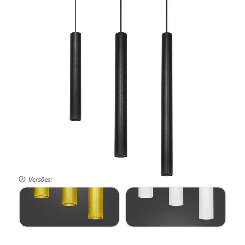 Pendente Tube | 30cm | 40cm | 50cm