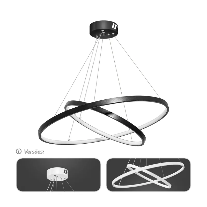 Pendente LED Circle Two | 90W | AUTOVOLT
