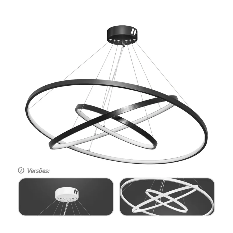 Pendente LED Circle Three | 180W | AUTOVOLT