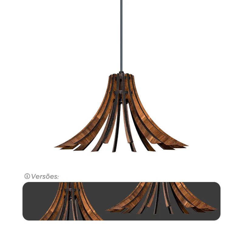 Pendente Madeira Chapéu | AUTOVOLT