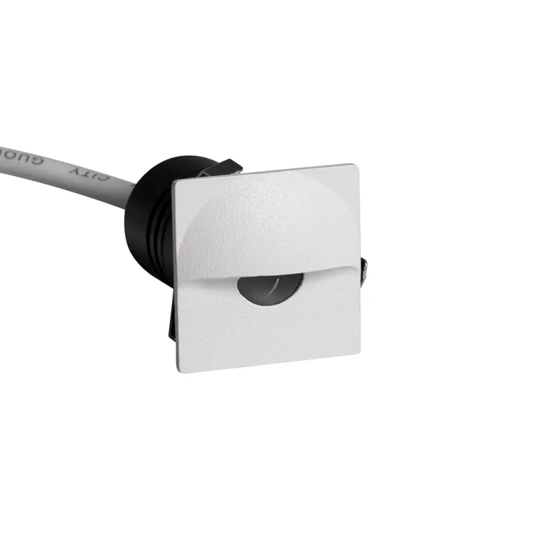 Mini Balizador Led Embutir Quad. ROMI | 1W – 3.000K