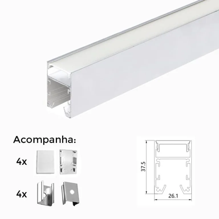 Perfil de Sobrepor FUSY 37X26MM