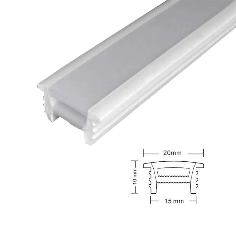 Perfil de Embutir Flexível 10X20MM