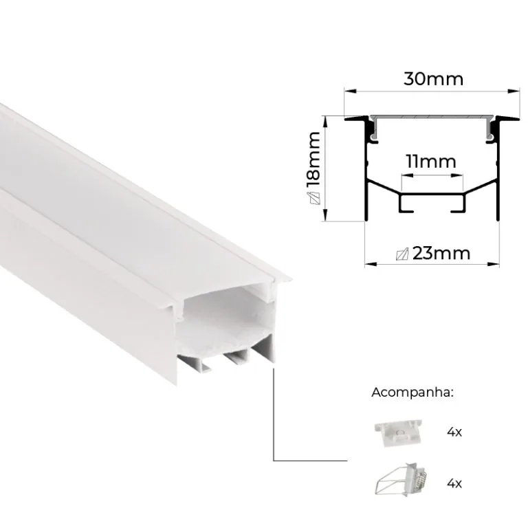 Perfil de Embutir BRISE 30X18MM