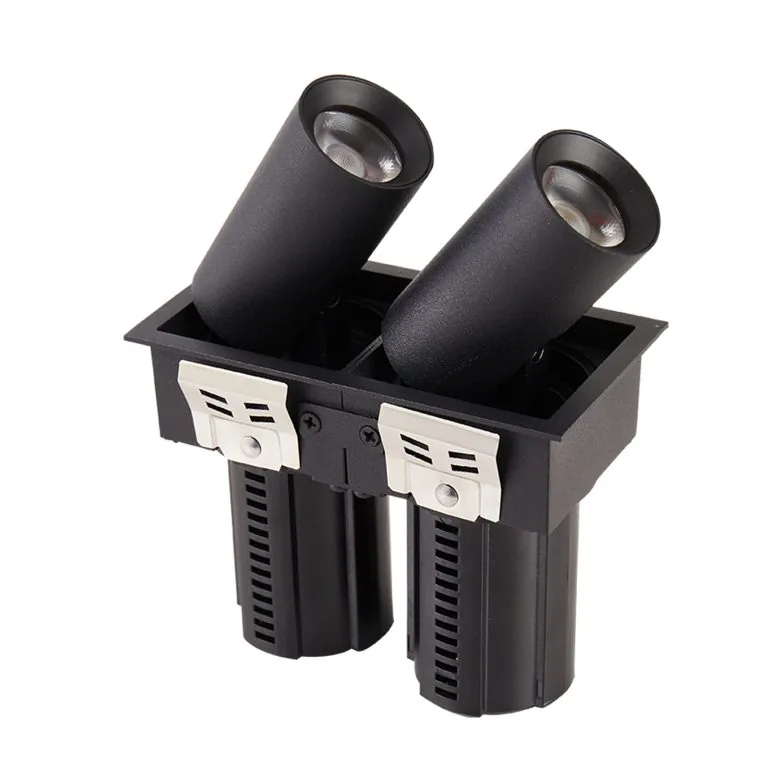 Spot Led de Embutir Retrátil AIVA DUO | 2*7W – 2.700K – IRC97