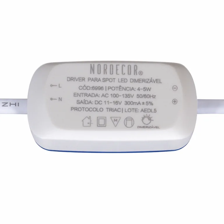 Driver Para Spot Led Dimerizável | 4-5W – TRIAC – 127V