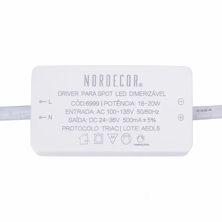 Driver Para Spot Led Dimerizável | 18-20W – TRIAC – 127V